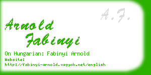 arnold fabinyi business card